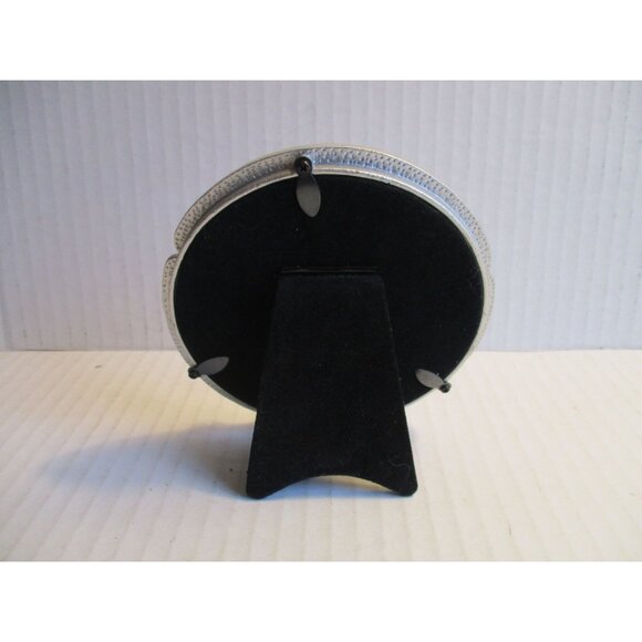 *Bella Lux Cream Enamel Faux Pearl Round Picture Frame - 4" x 4" Table Top - NWT - Picture 6 of 6